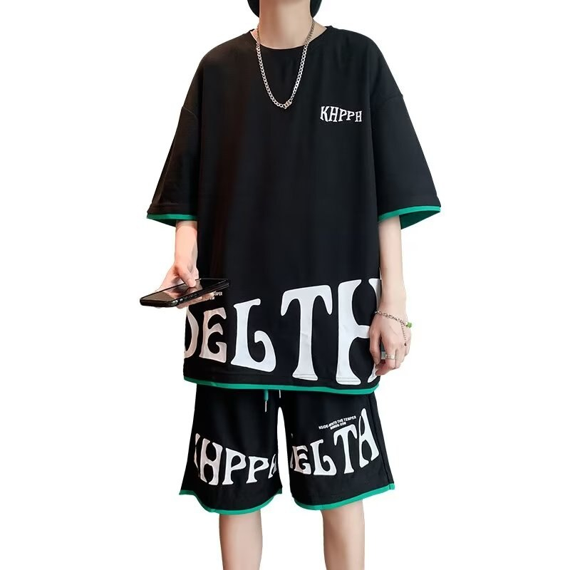 Set đồ bộ HappyFamily in chữ KHPPH DELTH chất cotton 100 cao cấp