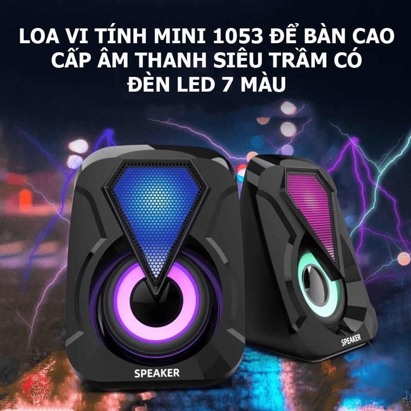 Loa máy tính vi tính mini laptop LED led YST 1046 2.0  YST 1053 2.0 GT.PC 2.0 M22 2.0 E1306 2.1 FT202 2.1 có bas