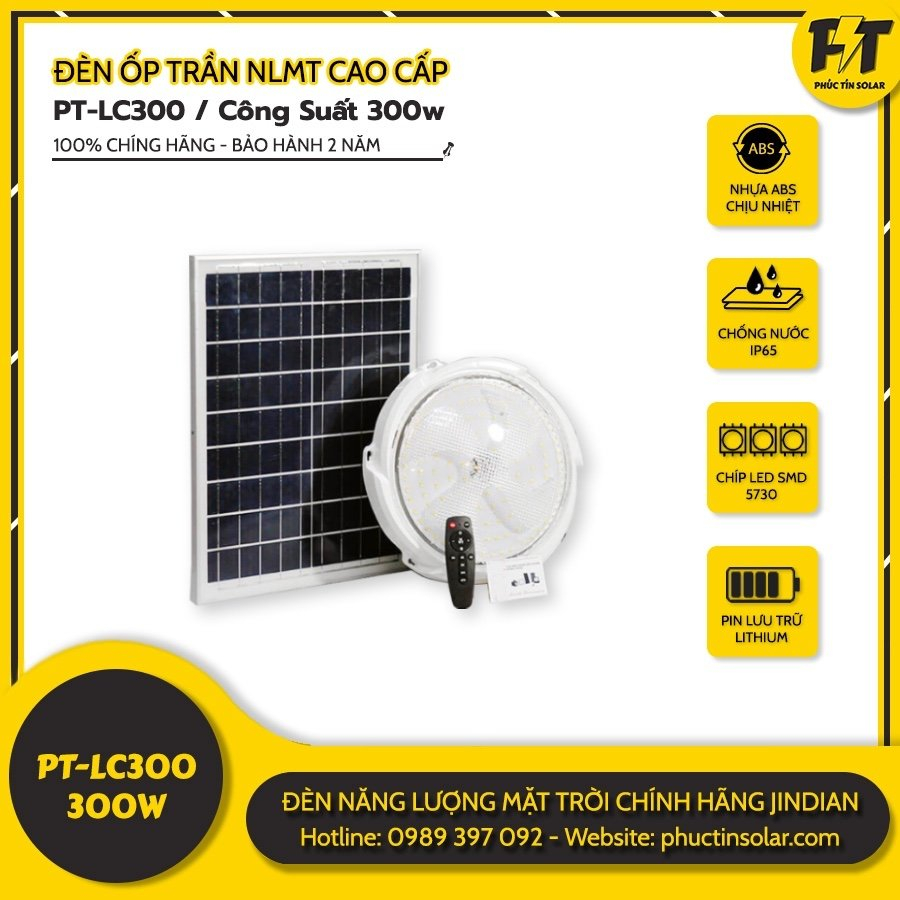 Đèn Ốp Trần Năng Lượng Mặt Trời 400w PT-LC400 Chính Hãng Jindian Hàng ...