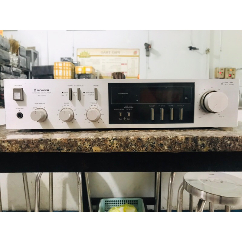 Amply Pioneer SA-7000 công xuất 130w/1kênh máy chạy 4 sò xanh đen 2 vít ...