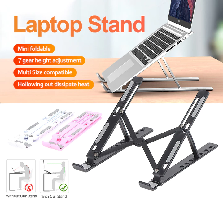 Giá đỡ Laptop, Giá đỡ tản nhiệt máy tính để bàn, Giá đỡ để laptop stand notebook Macbook có thể tháo rời kiêm tản nhiệt.