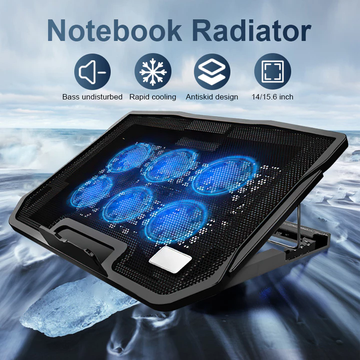 Giá đỡ tản nhiệt Nuoxi,Đế Tản Nhiệt Laptop,Đế giá đỡ quạt tản hút nhiệt H9-Có loại 6 quạt,2 quạt