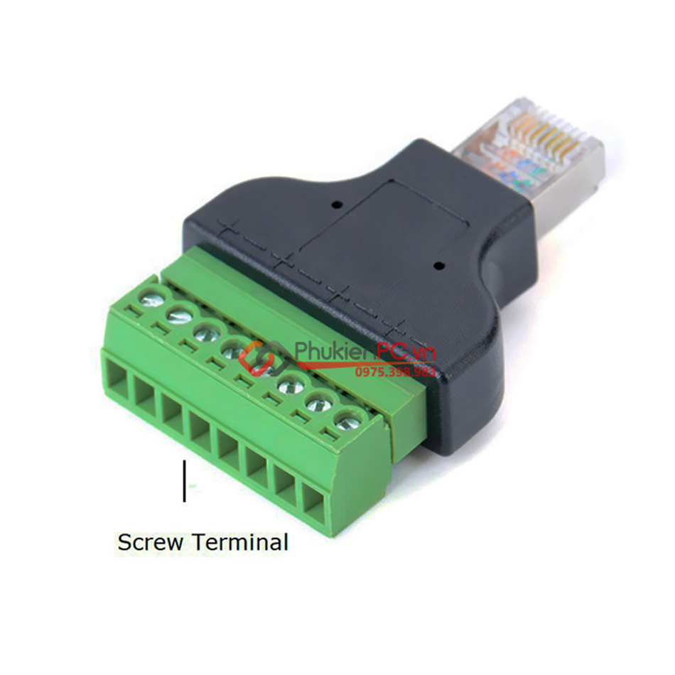 Cáp RJ45, đầu giắc RJ45 8P8C Terminal Block bắt vít cho thiết bị công ...