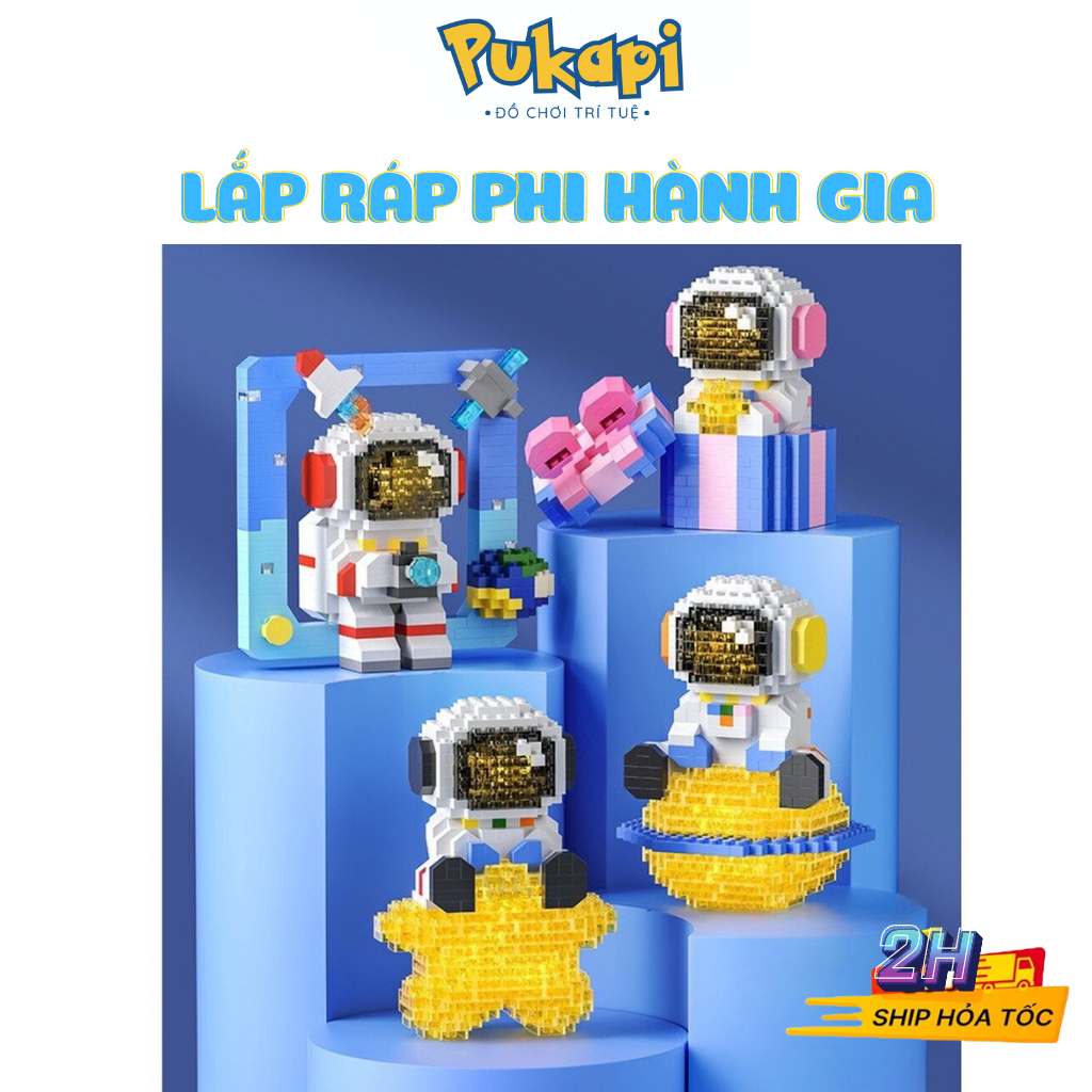 Mô Hình Lắp Ráp Xếp Hình Phi Hành Gia Vũ Trụ Phát Sáng Nhân Vật Hoạt Hình - Đồ Chơi PUKAPI