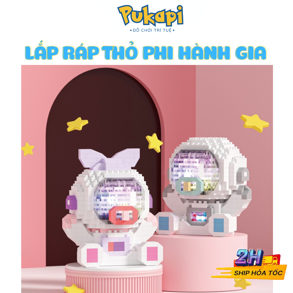 Đồ Chơi Lắp Ráp Mô Hình Thỏ Phi Hành Gia - Đồ Chơi Cho Bé PUKAPI