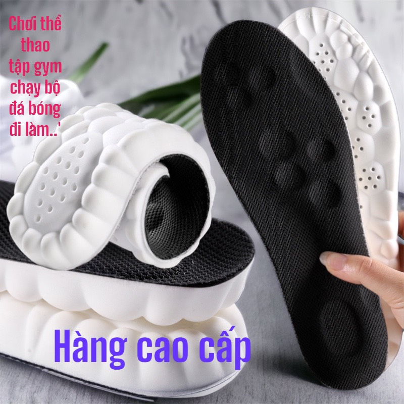 Lót giày cao su non chuẩn 4D,lót giày bộ đội,thể thao,lao động,giày bộ đội, giảm mùi hôi, êm thoáng