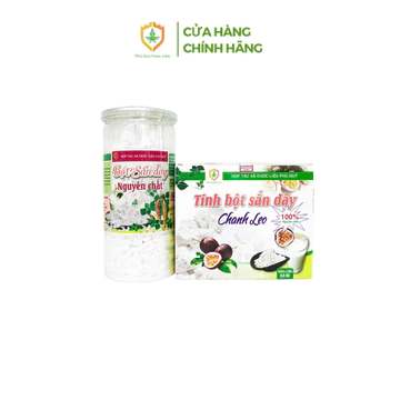 Combo bột săn dây và bột sắn dây chanh leo nguyên chất Phủ Quỳ đẹp da, thanh lọc cơ thể, giải nhiệt hiệu quả
