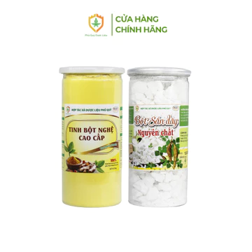 Combo tinh bột nghệ và tinh bột sắn dây Phủ Quỳ nguyên chất 100%, thanh nhiệt cơ thể, hỗ trợ hệ tiêu hoá