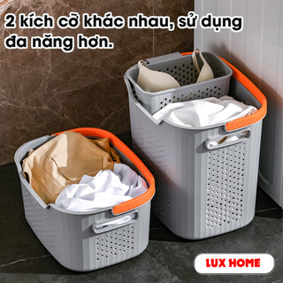 Giỏ đựng quần áo đa năng, kết hợp giỏ nhỏ đựng đồ lót, có quai xách nhựa PP cứng cáp thiết kế hiện đại