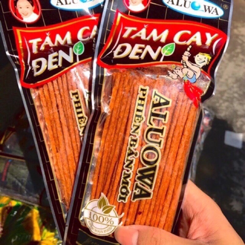 Snack Tăm Cay Đen ALUOWA - Snack Que Cay Tuổi Thơ - Đồ Ăn Vặt Cổng Trường Hot