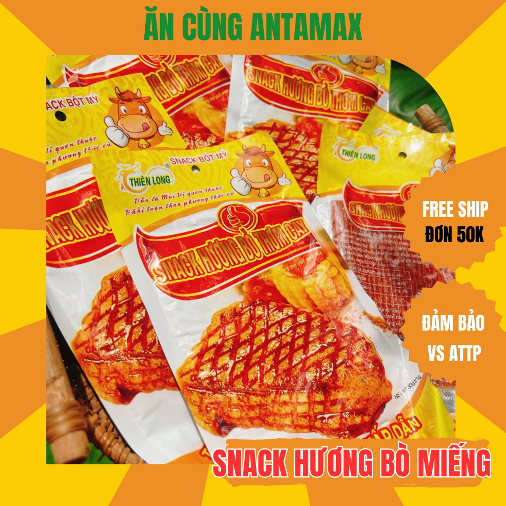 Snack Hương Bò Miếng Thơm Cay - Snack Miếng Cay Cay - Đồ Ăn Vặt Cổng Trường Hot