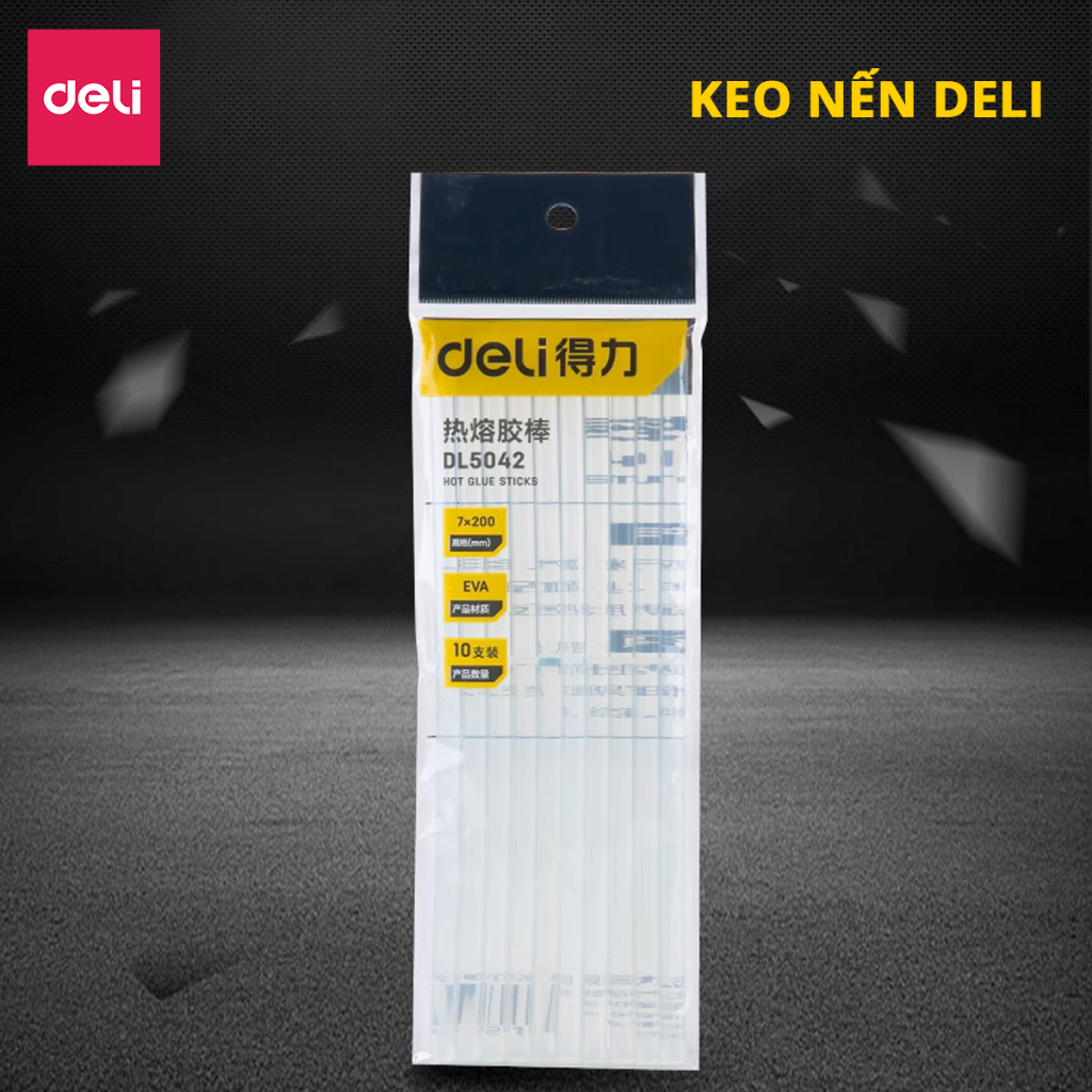 [Combo 10 Cây] Keo Nến Deli 7mm Chất Lượng Cao - Phù Hợp Với Mọi Loại Súng Bắn Keo - DL5042