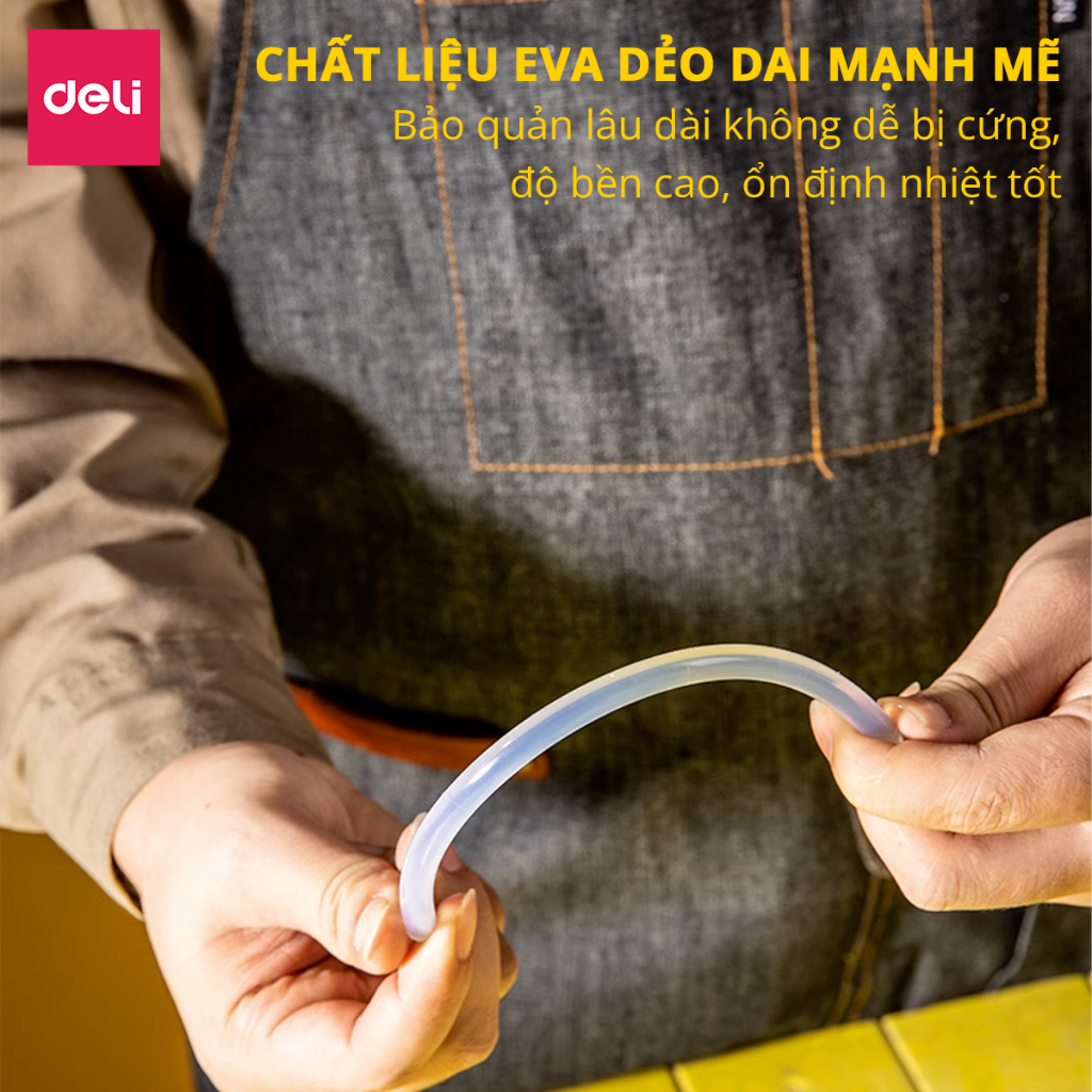 [Combo 10 Cây] Keo Nến Deli 7mm Chất Lượng Cao - Phù Hợp Với Mọi Loại Súng Bắn Keo - DL5042