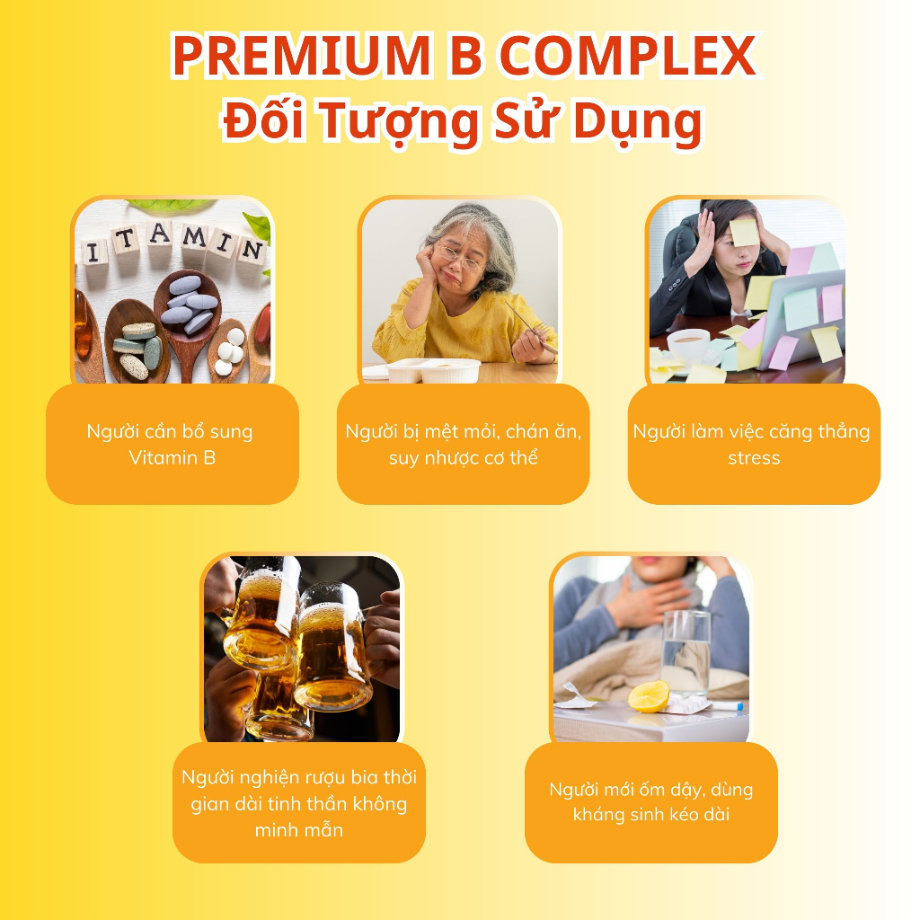 Ảnh COMBO 2 Hộp Viên uống NUTRIONELIFE Premium B Complex Ăn Ngon, hỗ trợ giảm mệt mỏi  500mg x 30 Viên 3