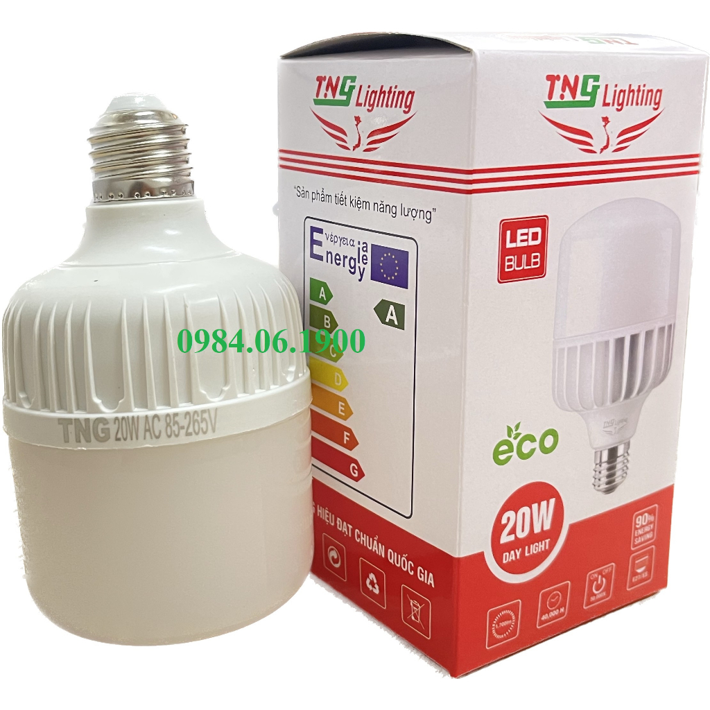 LED 20W trụ nhựa sáng trắng -TNG Lighting | Shopee Việt Nam