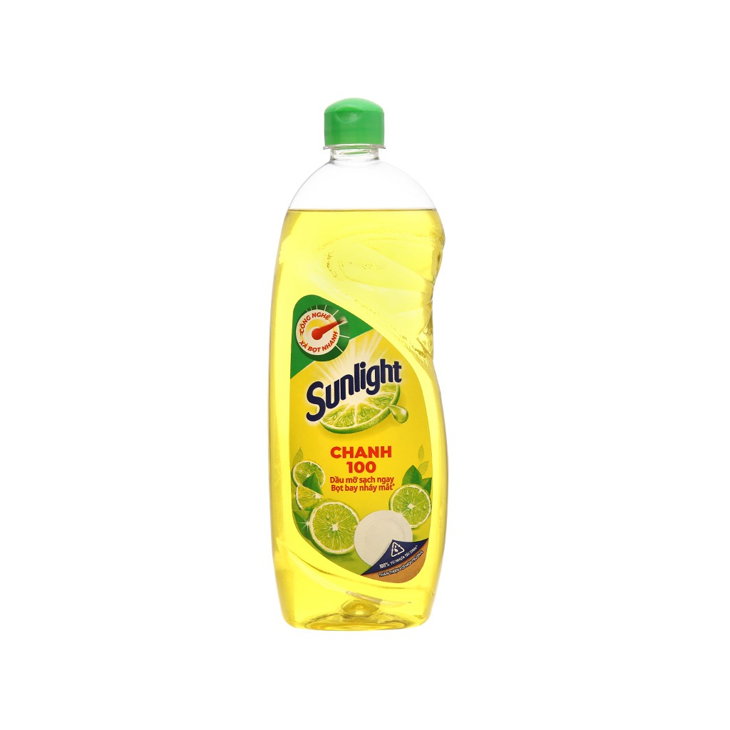 Nước Rửa Chén Bát Sunlight Thiên Nhiên Chai 750ml, Khử Mùi Tanh Trên Chén Dĩa Hương Chanh/ Matcha - VPP Quốc Huy