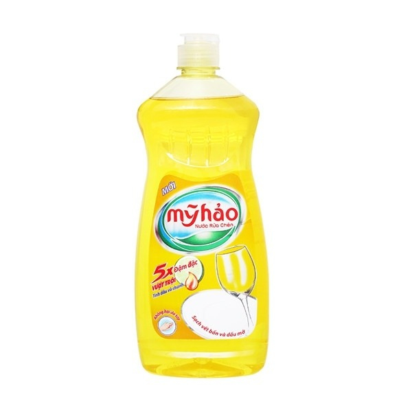 Nước Rửa Chén Mỹ Hảo 5x Đậm Đặc, Tinh Dầu Vỏ Chanh Chai 750g - VPP Quốc Huy