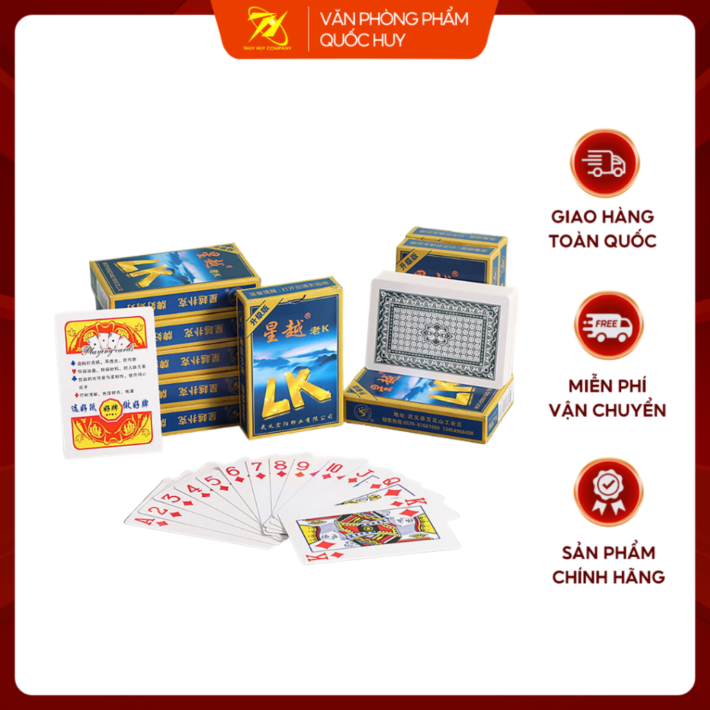 BỘ BÀI TÂY 52 LÁ DOUBLE K, BỘ BÀI TÚ LƠ KHƠ XỊN - VPP QUỐC HUY.
