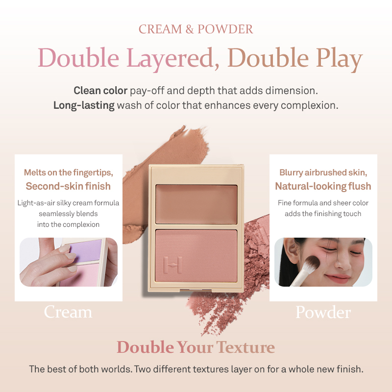 Ảnh Má Hồng Dạng Phấn Và Kem 2 Ô hince True Dimension Layering Cheek 4