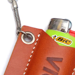 Bao Da Thật Bật Lửa Móc Khóa VIGER NAMETAG LOGO