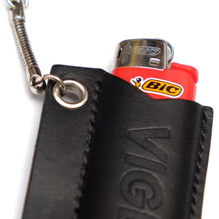 Bao Da Thật Bật Lửa Móc Khóa VIGER NAMETAG LOGO