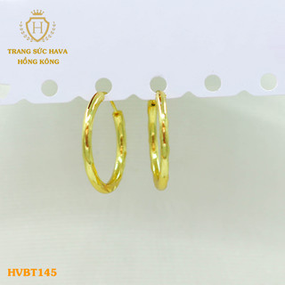 Vòng Tàu (Đường Kính 3cm), Bông Tai, Khuyên Tai Nữ Titan Xi Mạ Vàng - Trang Sức Hava Hong Kong