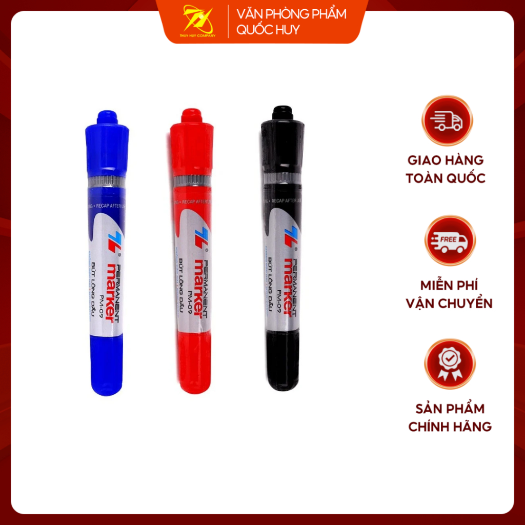 [BUÔN] 10 CÁI BÚT LÔNG DẦU PM 09, THIÊN LONG - VPP Quốc Huy