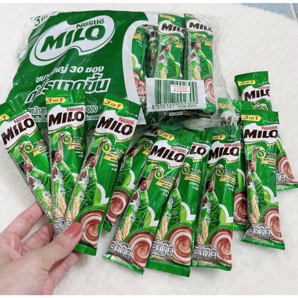 Túi 48 Gói Sữa Milo 3 In 1 Hòa Tan Thái Lan Siêu Ngon (100% Chính Hãng ...