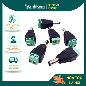 Jack DC đực cái 5.5x2.1mm nối nguồn chất lượng cao.