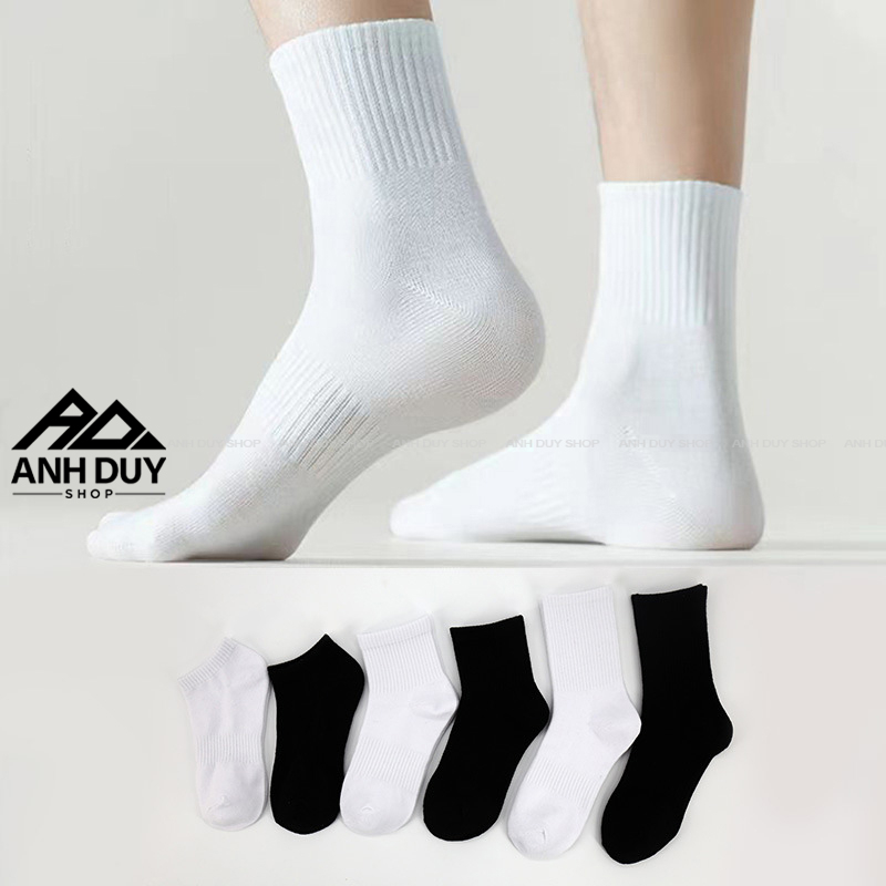 Tất Vớ Nam Nữ chất liệu vải Hàn Quốc co giãn bốn chiều, phong cách đơn giản, chống hôi chân ANH DUY SHOP