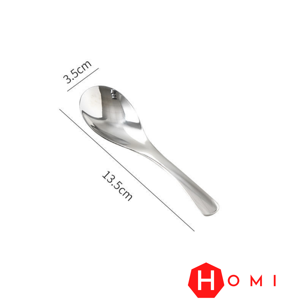 Thìa Súp Inox Tròn [NHẬP KHẨU] - Muỗng Soup Ăn Phở Stainless Steel Cong ...
