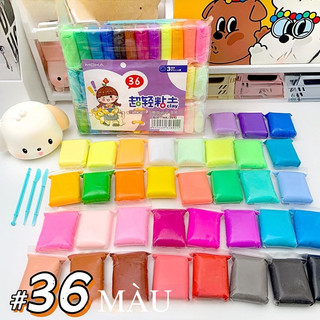 Đất Sét Tự Khô Siêu Nhẹ Lốc 12, 24 Và 36 Màu Đồ Chơi Giảm Stress QT33
