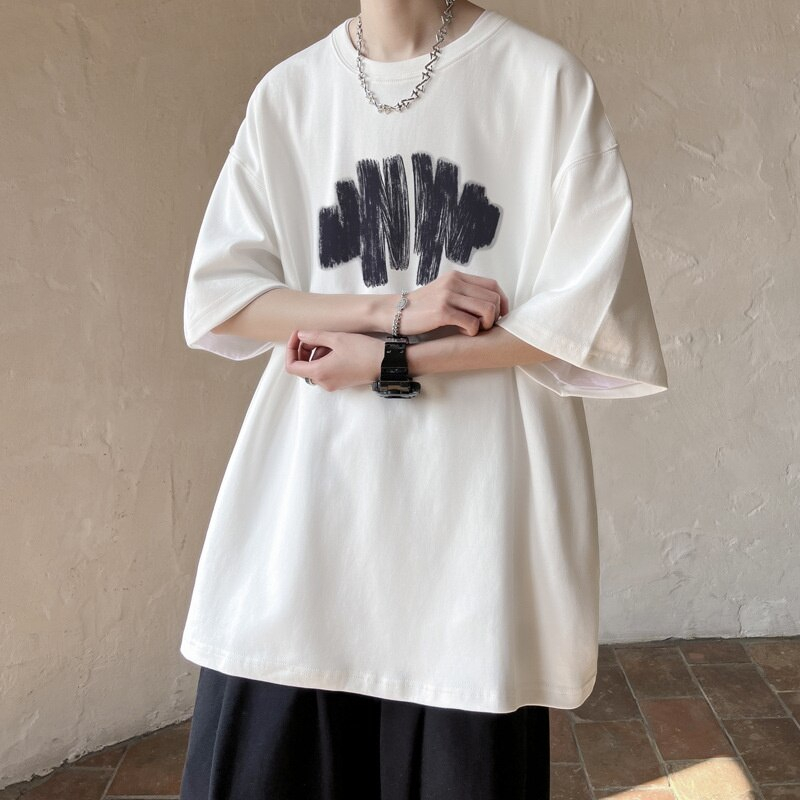 Áo Thun Tee Nam Tay Lỡ HappyFamily Form Rộng họa tiết Color  Cotton 100 Cao Cấp