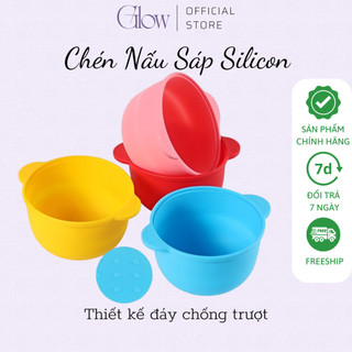Combo 100gr Sáp Ngọc Trai GLOWWAXING + Chén Nấu Sáp Silicone + Mỡ Trăn Nstore CHE TÊN