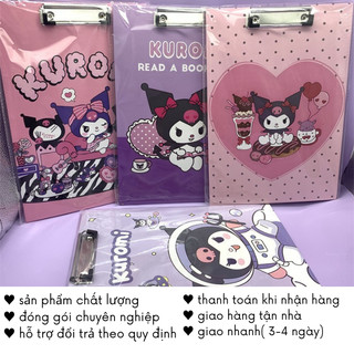 Kẹp Tài Liệu A4 Trình Ký Đơn Kuromi Đồ Dùng Học Tập Cute VPK33