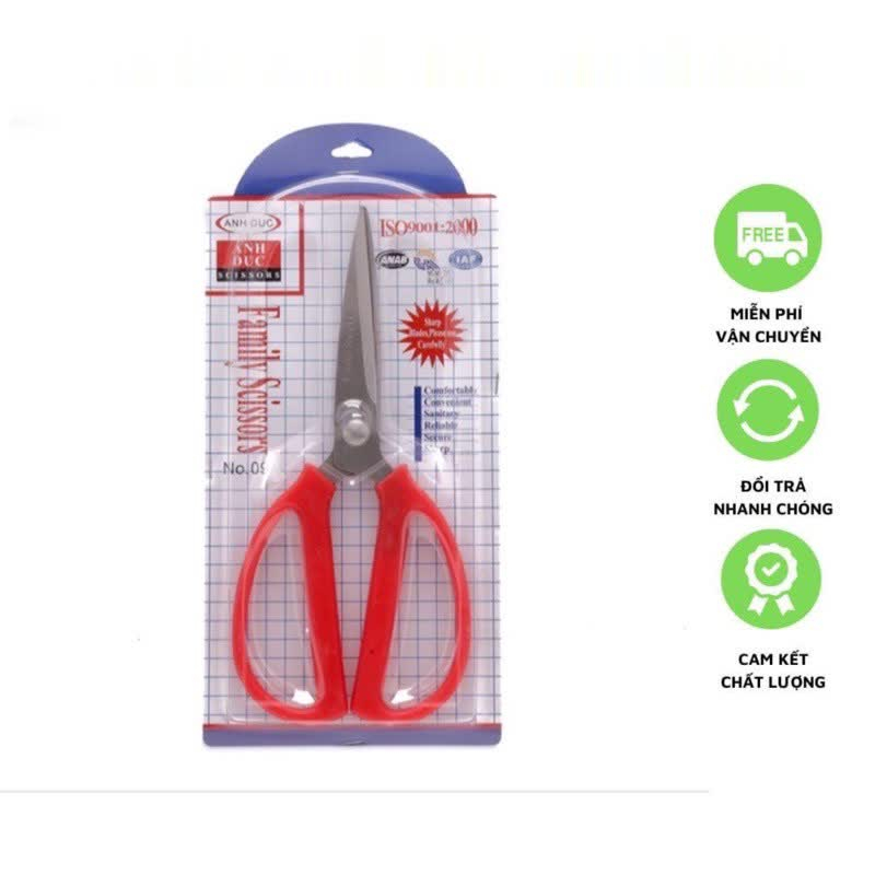 KÉO CẮT ĐA NĂNG INOX TAY ĐỎ K09A LOẠI TO | Shopee Việt Nam