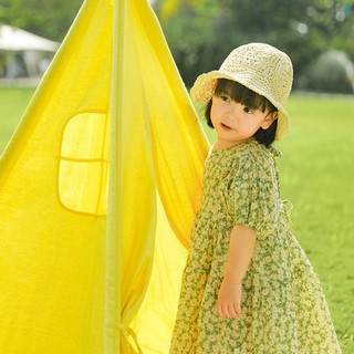 bỏ Váy tay phồng hoa nhí
