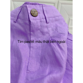 (Sẵn HCM) [JUNE LINEN] S08. Set LINEN TƯNG PREMIUM Áo somi tay dài + short, Fullsize. NHIỀU MÀU.