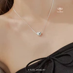 Dây chuyền bạc nữ TLEE mặt tim phồng trơn nữ tính TLEE JEWELRY D0195 — ảnh 2