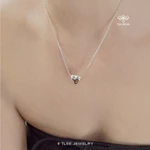 Dây chuyền bạc nữ TLEE mặt tim phồng trơn nữ tính TLEE JEWELRY D0195 — ảnh 3