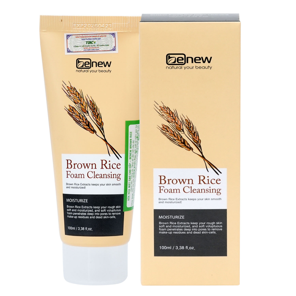 Ảnh Sữa Rửa Mặt Cao Cấp  Gạo Benew Brown Rice Size Du Lịch TAC 100ml 3
