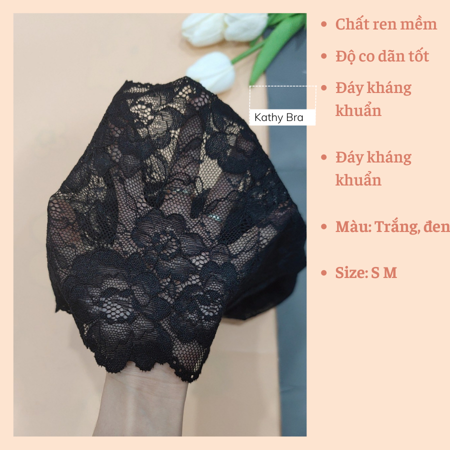 Q22 Quần Lót Ren Đùi KATHY BRA Chất Ren Co Dãn Đáy Kháng Khuẩn Sexy Dành Cho Nữ | BigBuy360 - bigbuy360.vn