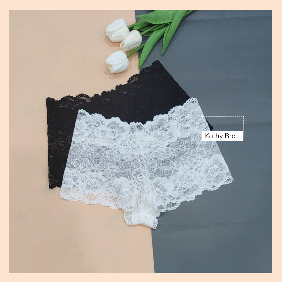 Q22 Quần Lót Ren Đùi KATHY BRA Chất Ren Co Dãn Đáy Kháng Khuẩn Sexy Dành Cho Nữ | BigBuy360 - bigbuy360.vn