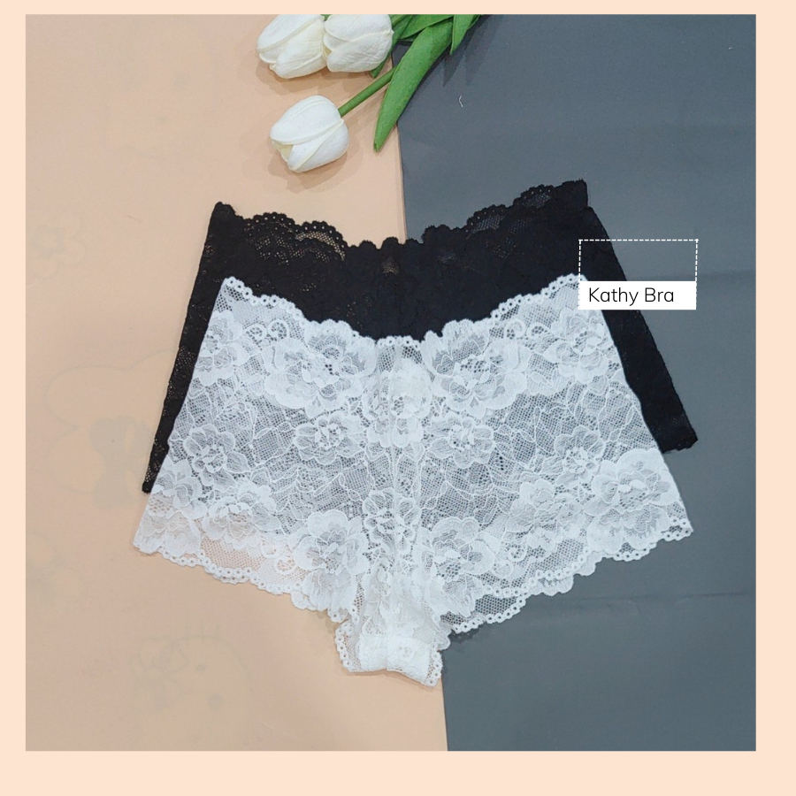 Q22 Quần Lót Ren Đùi KATHY BRA Chất Ren Co Dãn Đáy Kháng Khuẩn Sexy Dành Cho Nữ | BigBuy360 - bigbuy360.vn