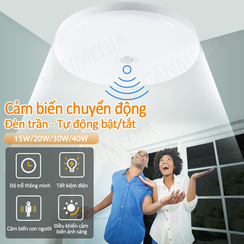 【✈Vận chuyển miễn phí✈】Đèn cảm ứng Công tắc điều chỉnh thông minh Tiết kiệm điện cảm biến chuyển động trong nhà bếp phòng tắm đèn trần cảm biến