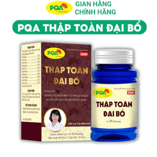 PQA Thập Toàn Đại Bổ dùng cho người sức khỏe kém, cơ thể suy nhược. Hộp 30 viên