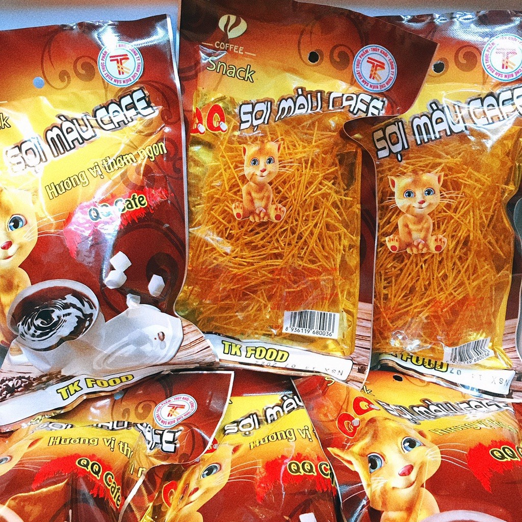 Snack Sợi Màu Cafe - Snack Que Cay - Đồ Ăn Vặt Cổng Trường Hot