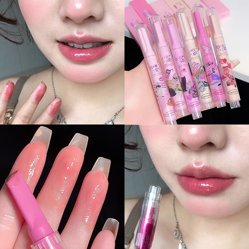 Son Bóng Dạng Thạch Dưỡng Ẩm Chống Thấm Nước CAPPUVINI Lip Lines Moisturizing Lipstick A35