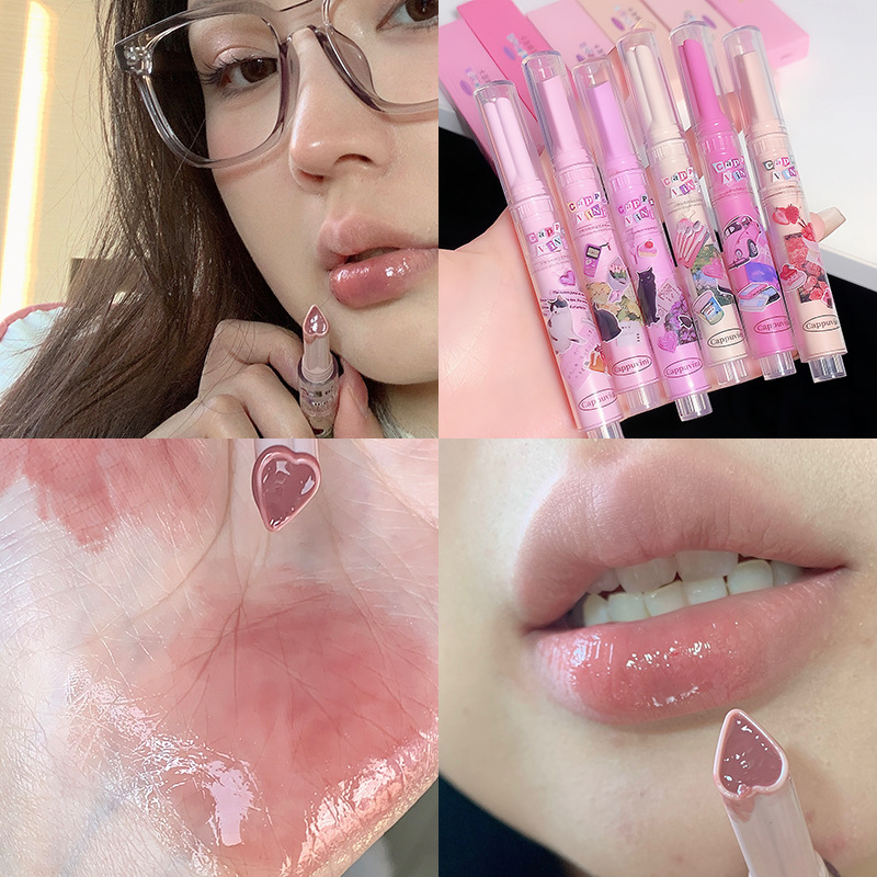 Son Bóng Dạng Thạch Dưỡng Ẩm Chống Thấm Nước CAPPUVINI Lip Lines Moisturizing Lipstick A35