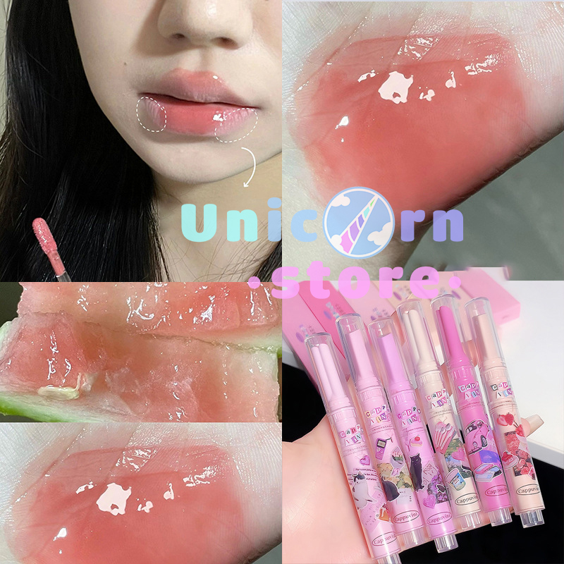 Son Bóng Dạng Thạch Dưỡng Ẩm Chống Thấm Nước CAPPUVINI Lip Lines Moisturizing Lipstick A35
